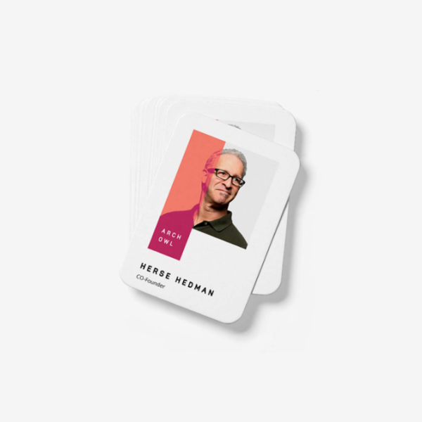 Vertical Round corners Business card Mockup Presentation