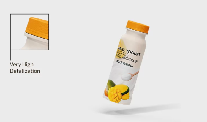 Yogurt Bottle PSD Mockup Pack