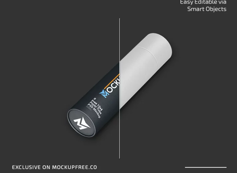 13 x 4 Paper Tube PSD Mockup