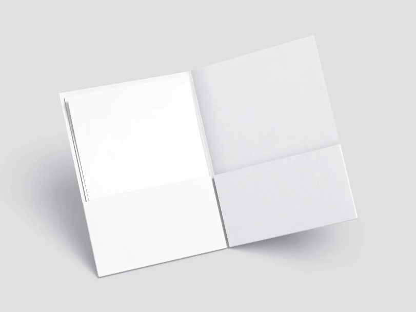 A4 Folder and Paper Mockups PSD