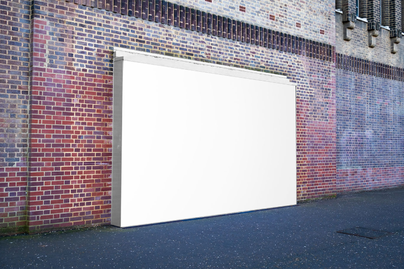 Big Billboard on Wall Mockup