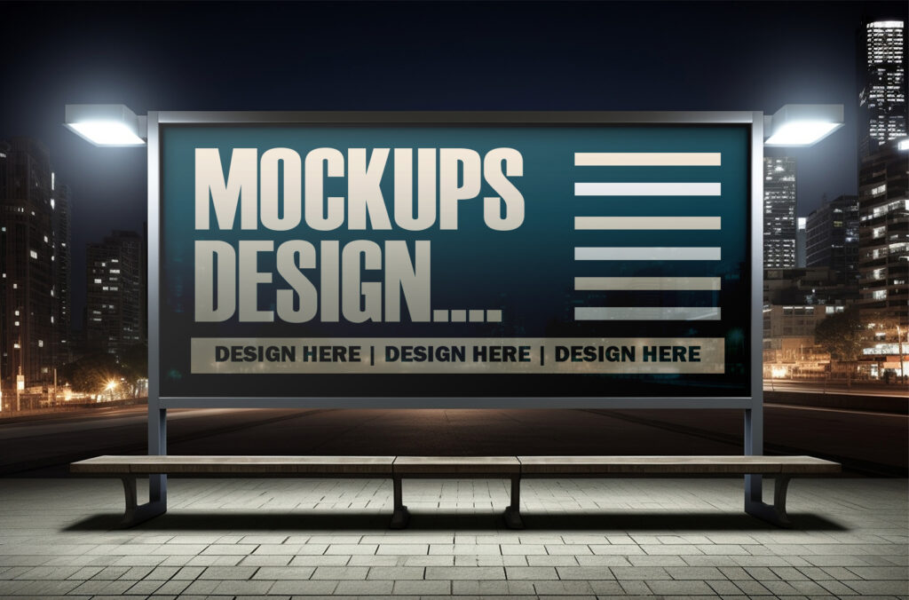 City Night Billboard Mockup