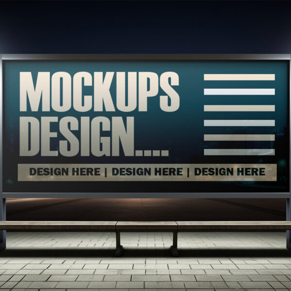City Night Billboard Mockup