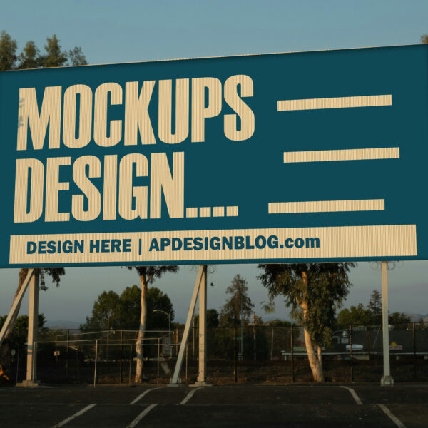Outdoor Billboard Advertising Mockup
