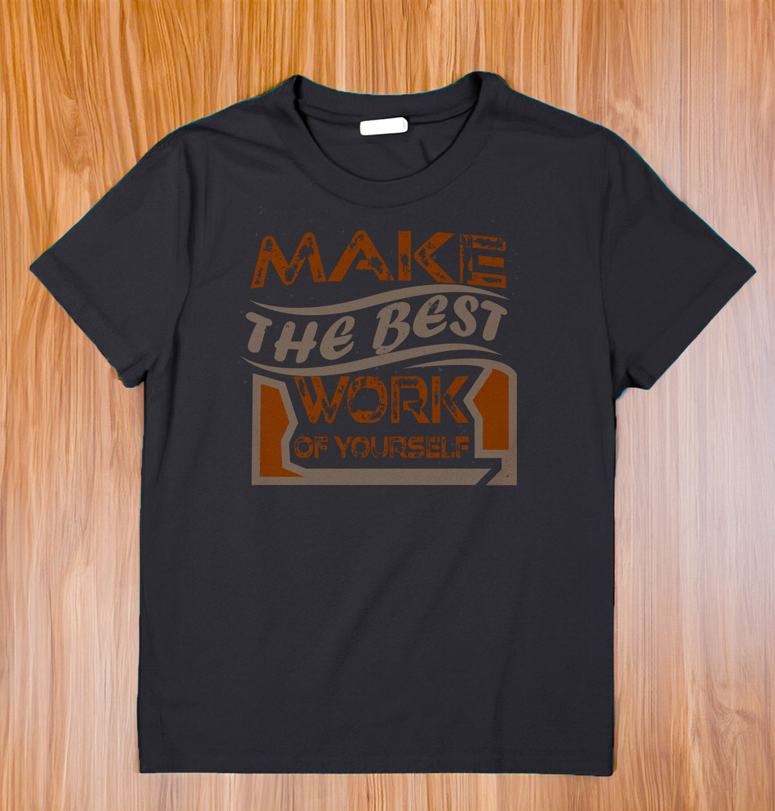 Black T Shirt Mockup 1559×1631 PSD Apparel Design Template