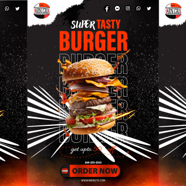 Burger Poster Free Design
