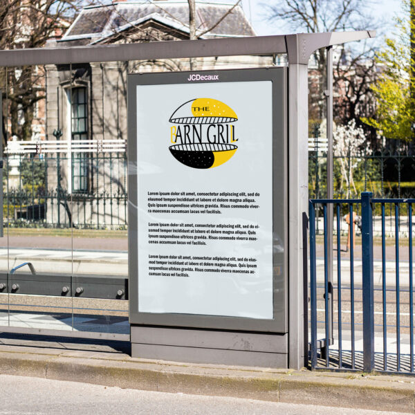 Bus Stop Billboard Mockup