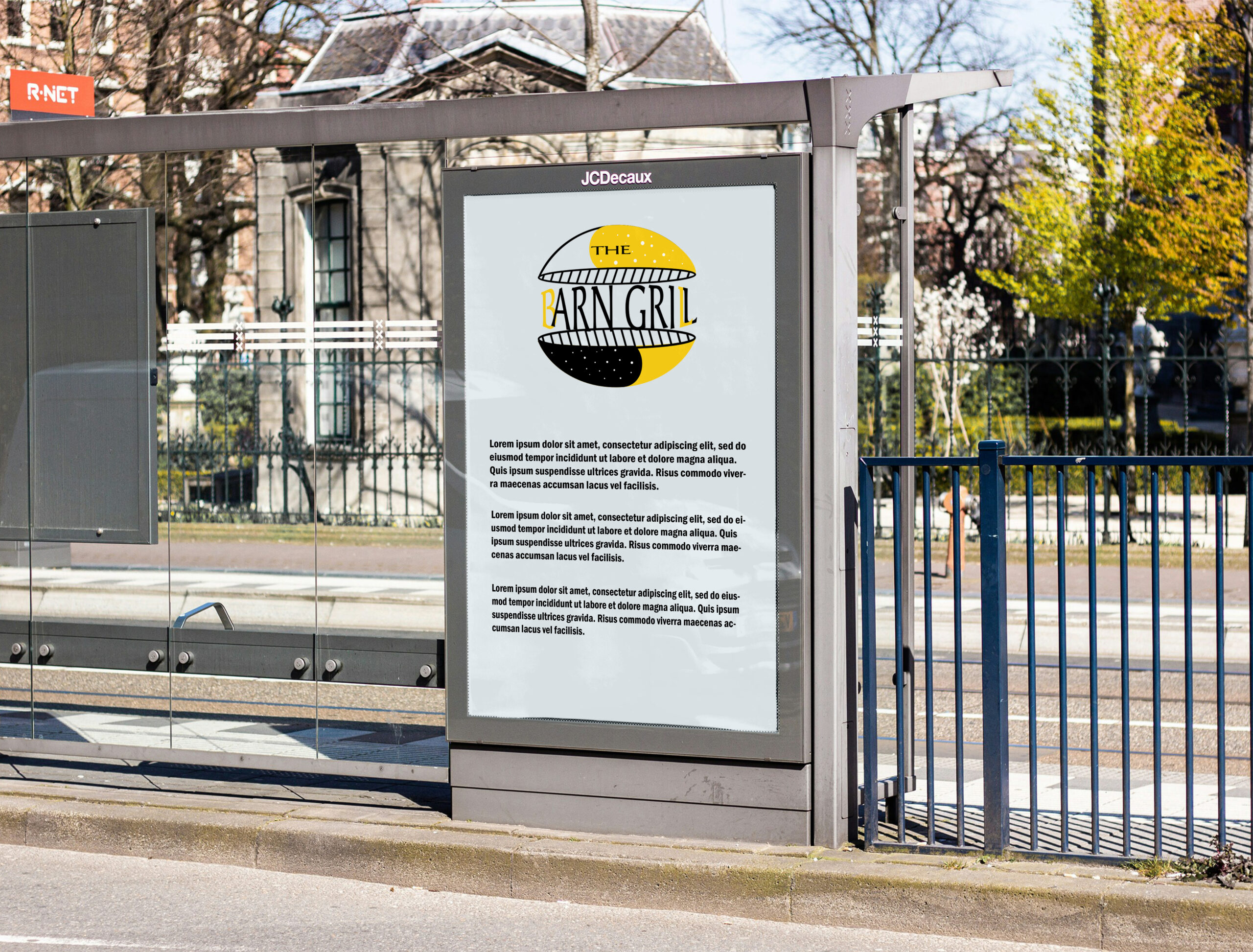 Bus Stop Billboard Mockup