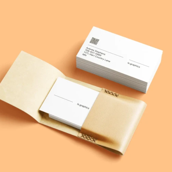 Business cards & Leather card Holder PSD Mockup