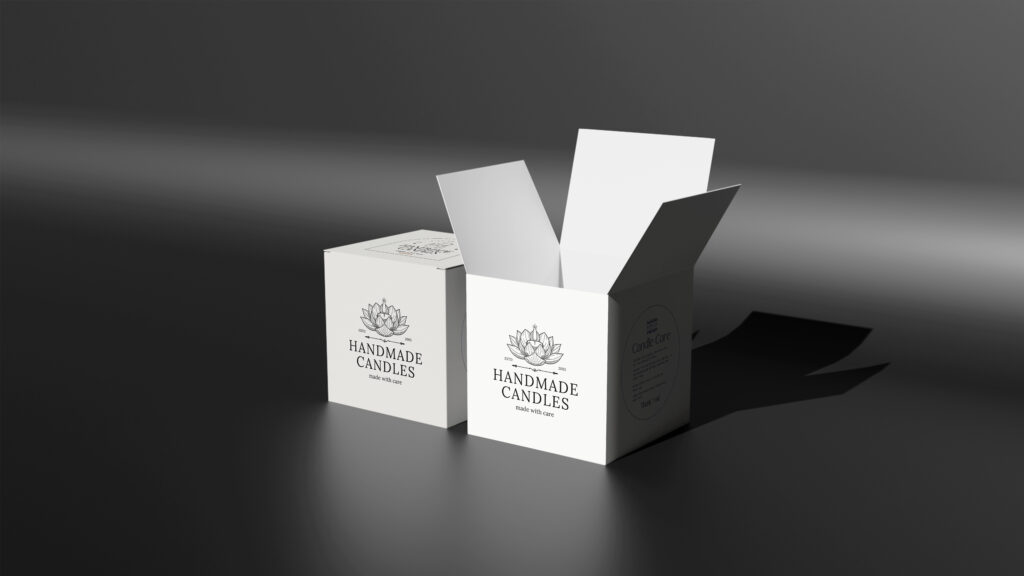 Free candle Box Mockups Set Branding