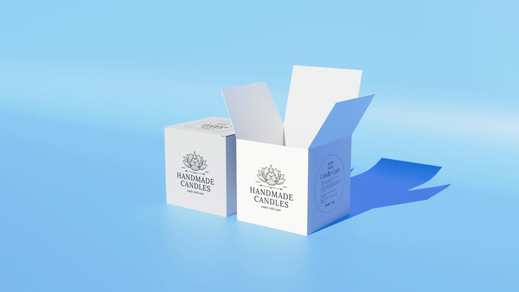 Free candle Box Mockups Set Branding