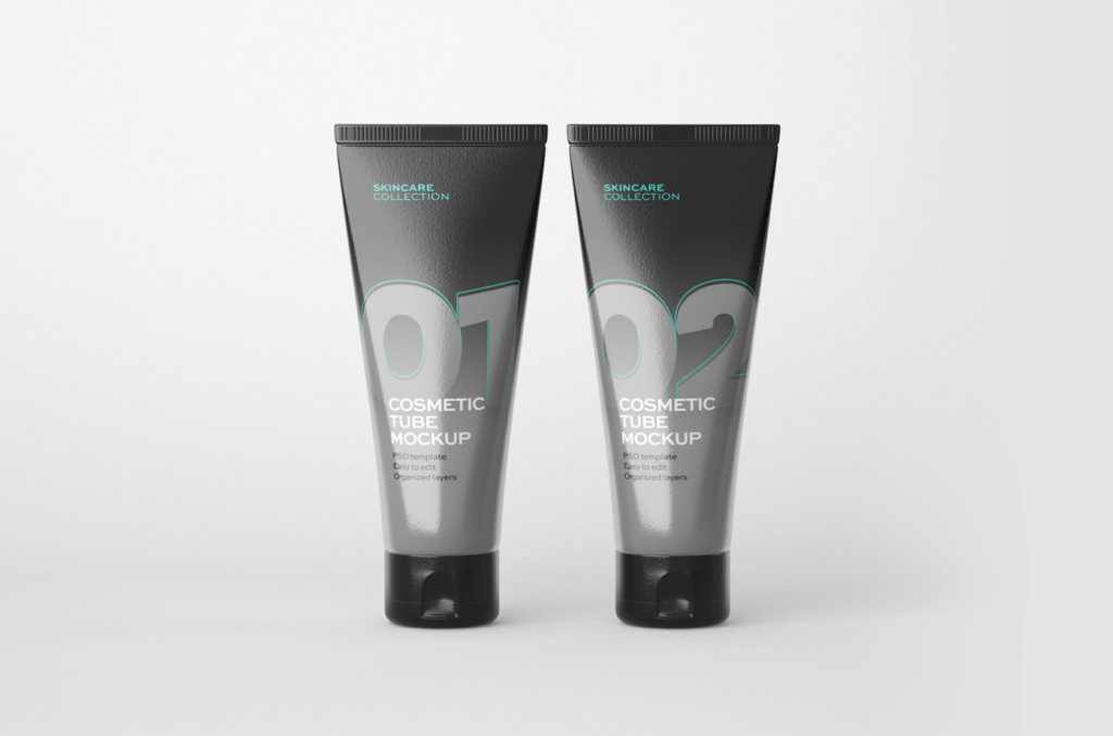 Cosmetics mockup Set Tube and Jar