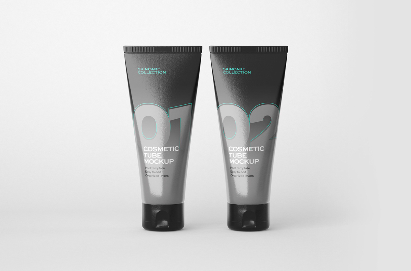 Cosmetics mockup Set Tube and Jar