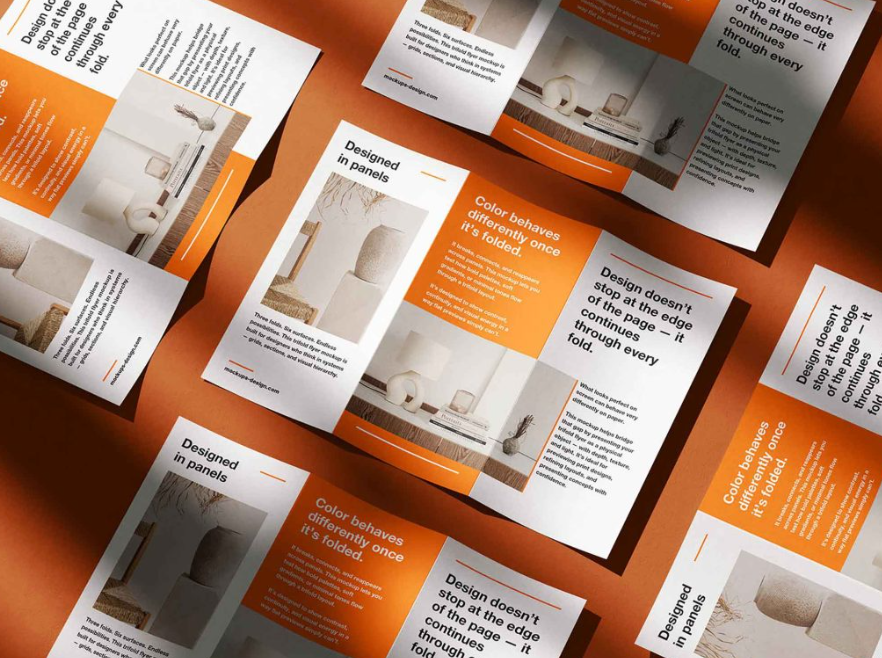 Dynamic Trifold Flyer mockup Set