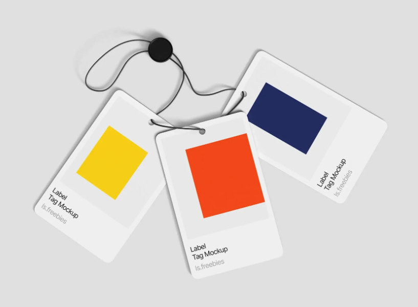 Free 3 Label Tag Mockups