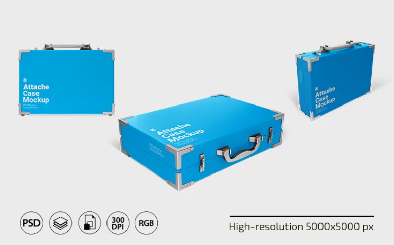 Free Attache case PSD Mockup