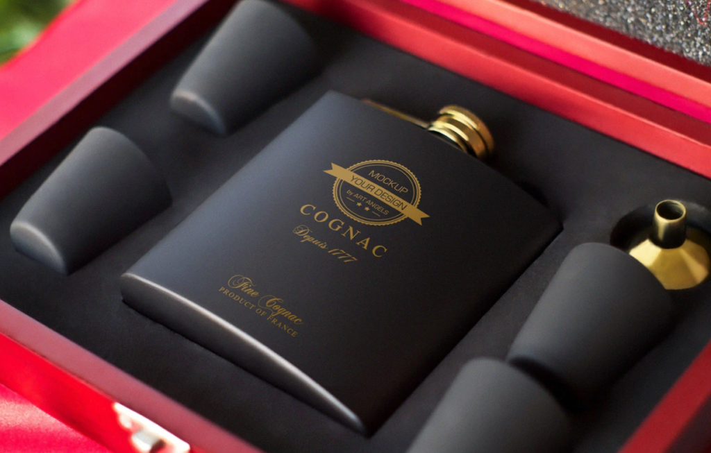 Free Brandy Bottle Mockup