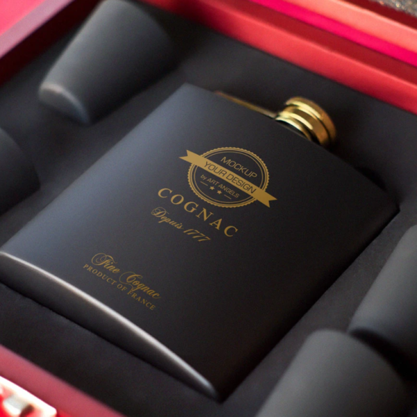 Free Brandy Bottle Mockup