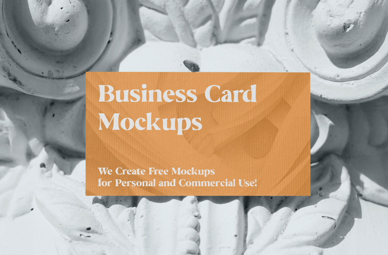 Free Business card on Molding Mockup
