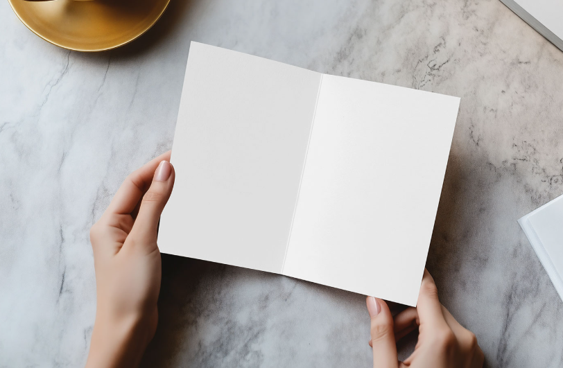 Free Folded Invitation card Mockup