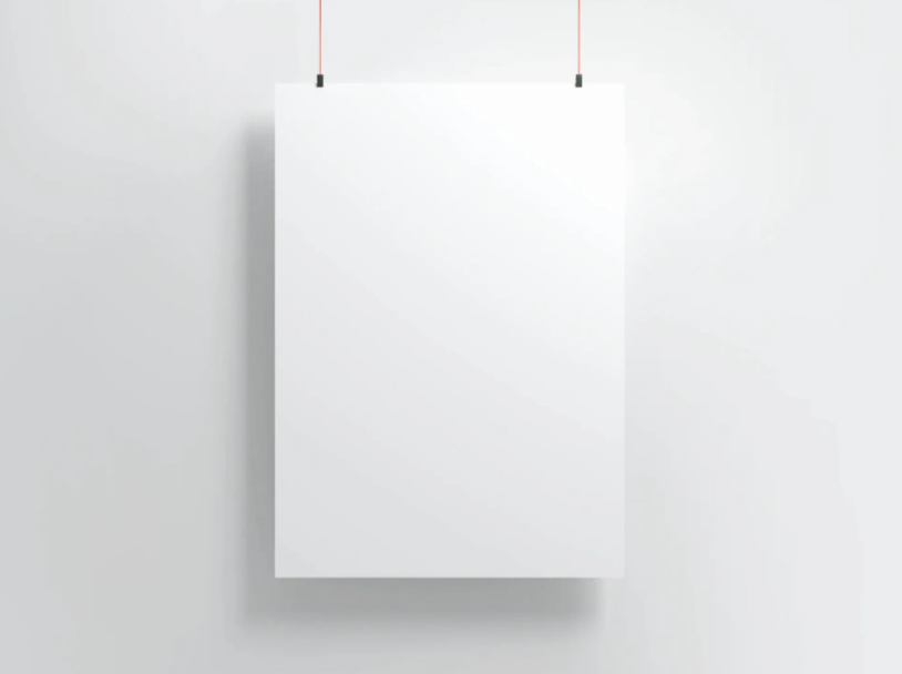 Free Hanging Poster Mockup