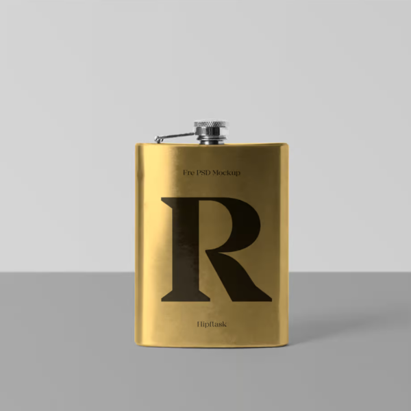 Free Hipflask PSD Mockup