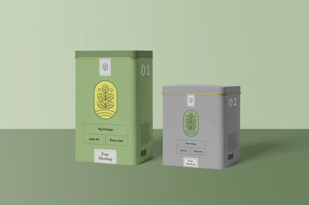 Free Metal Box Mockups