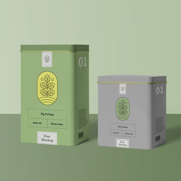 Free Metal Box Mockups