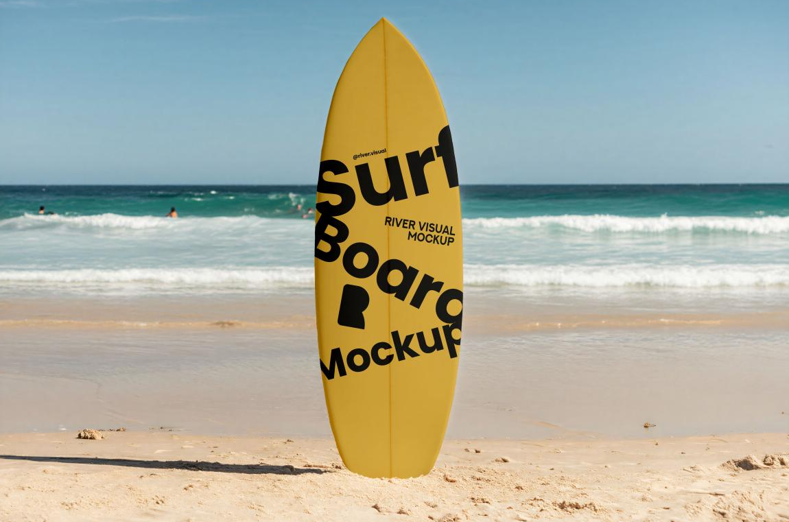 Free Surfboard Mockup PSD Design