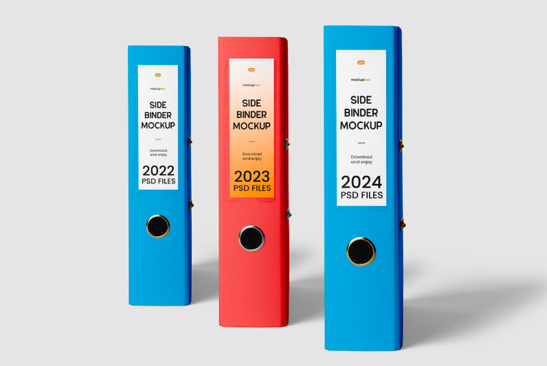 Free Triple Binder Mockups