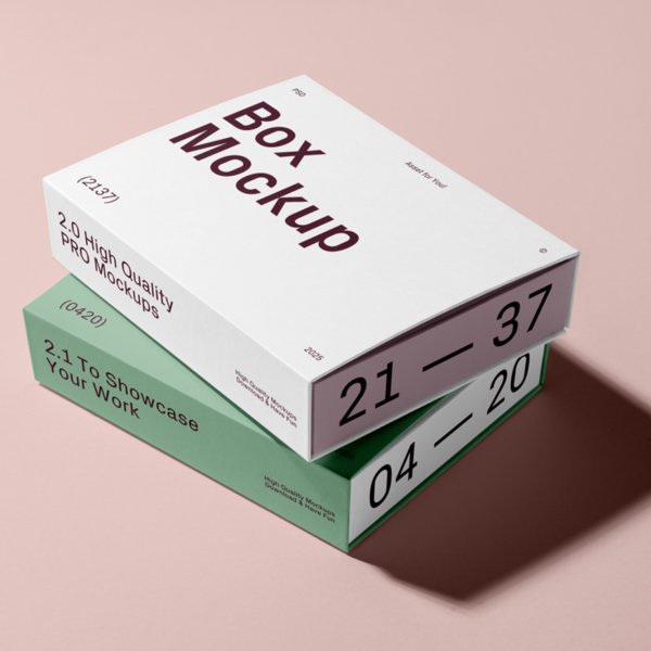 Free Two Paper Boxes Mockup