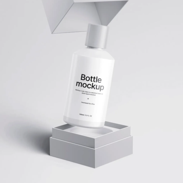 Free cosmetic Bottle PSD Mockup