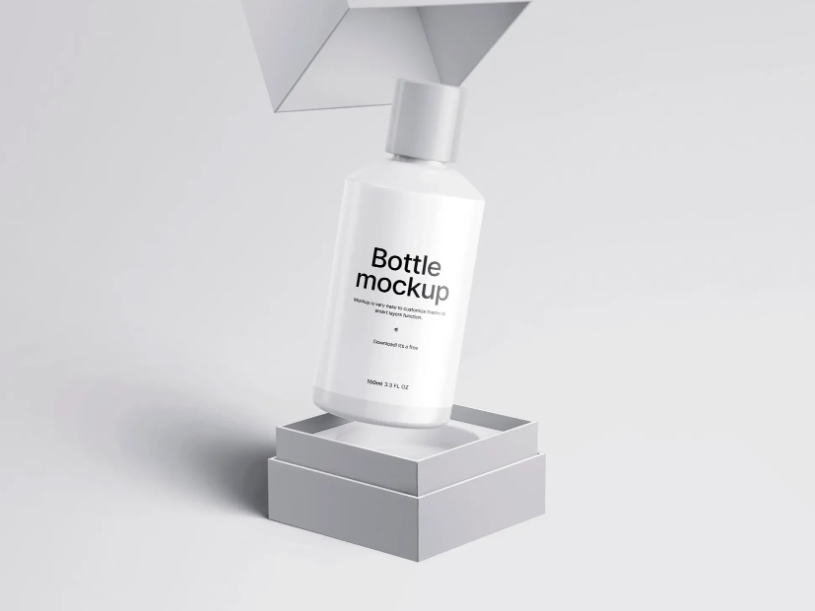 Free cosmetic Bottle PSD Mockup