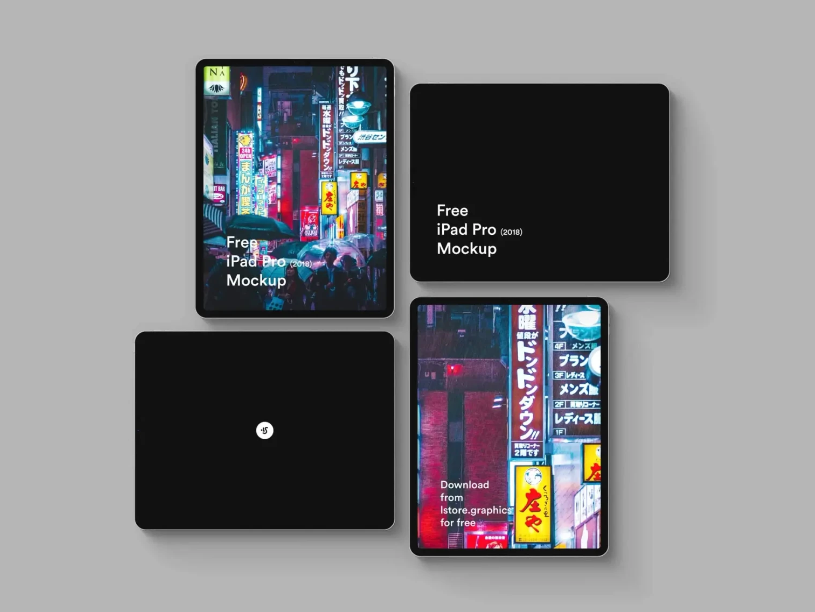 Free iPad Pro 2018 easy to Use Mockup