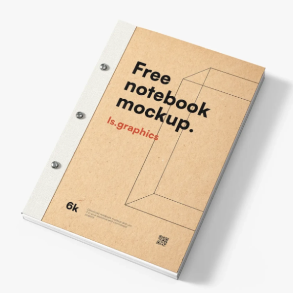 Kraft Paper notepad mockup PSD