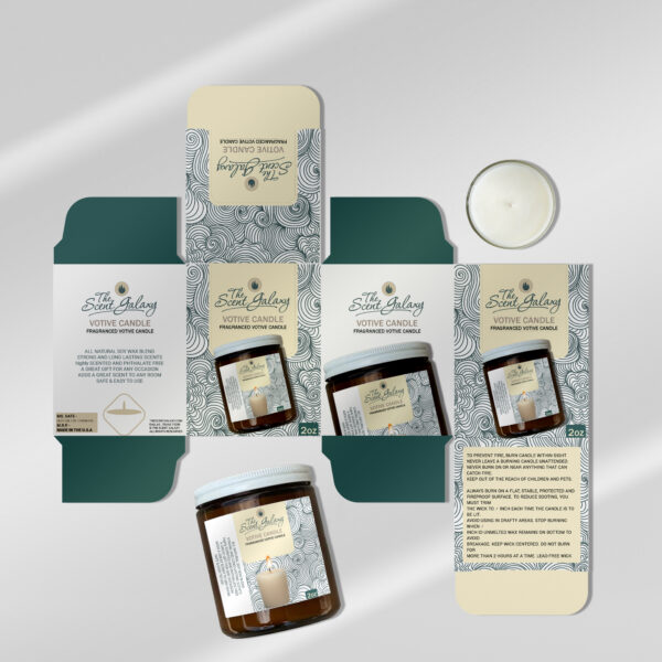 Premium candle Label & Jar Mockup Packaging