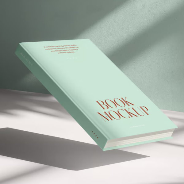 Levitating Hardcover Book Mockup