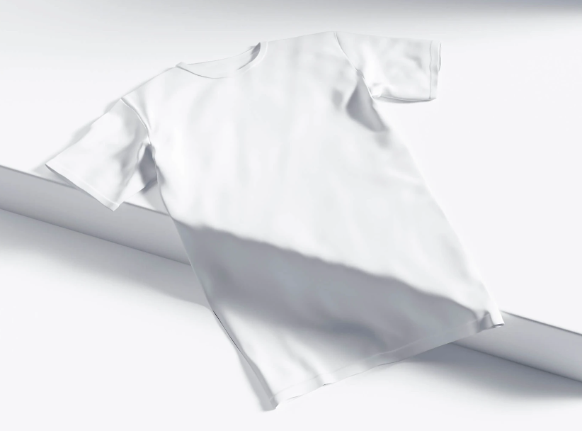 Minimalistic TShirt Mockup on Mint Green Background