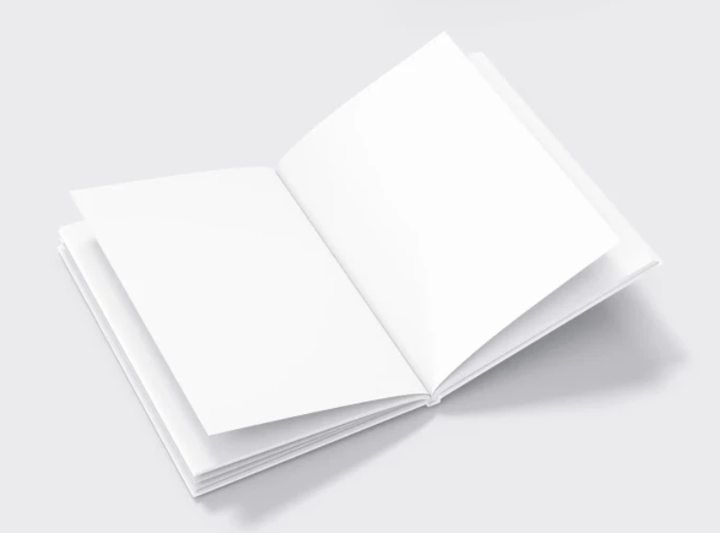 Open Hardcover Book Mockup PSD