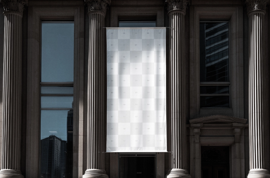 Outdoor Hanging Banner Mockup PSD