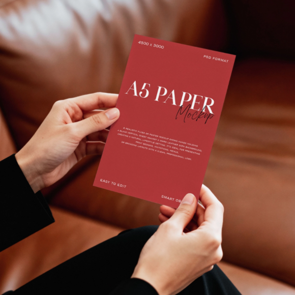 Paper Mockup Held in Hands