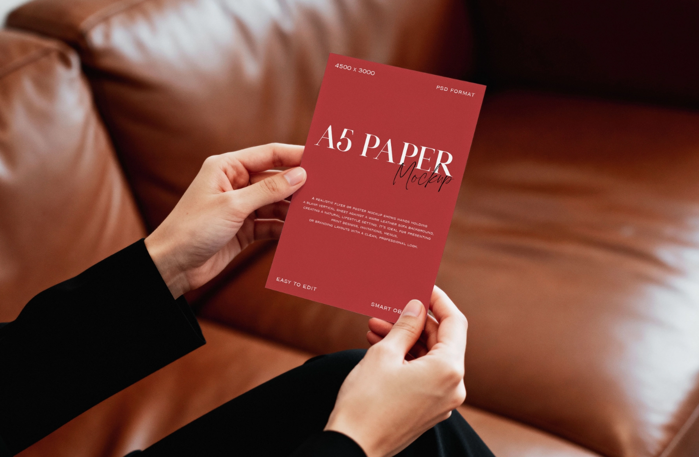 Paper Mockup Held in Hands