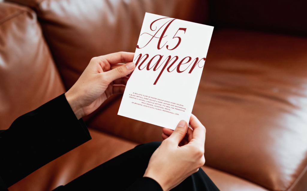 Paper Mockup Held in Hands