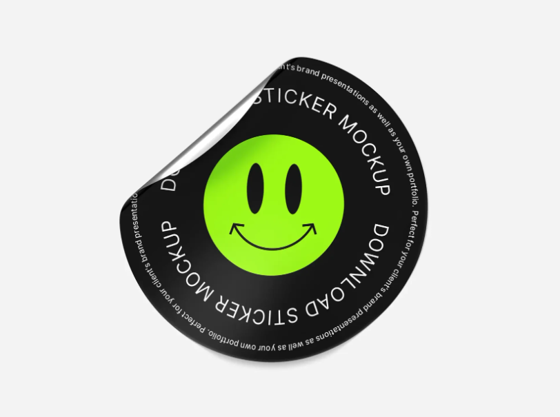 Peeling Off Sticker Mockup for Realistic Branding Presentation