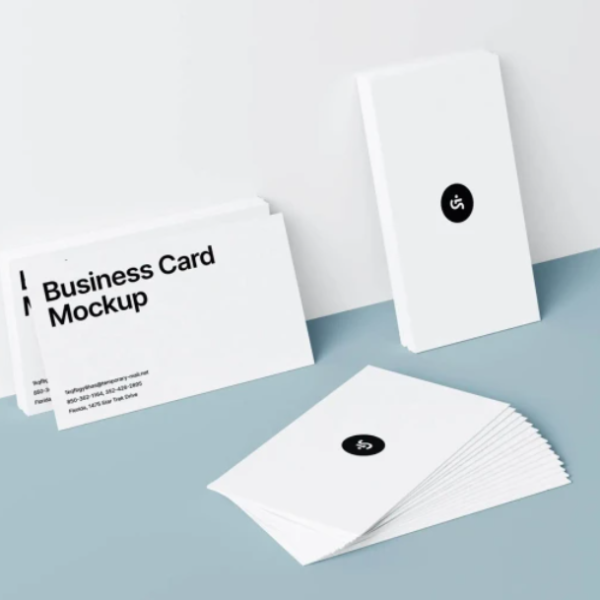 Photorealistic Business cards Mockups Scene