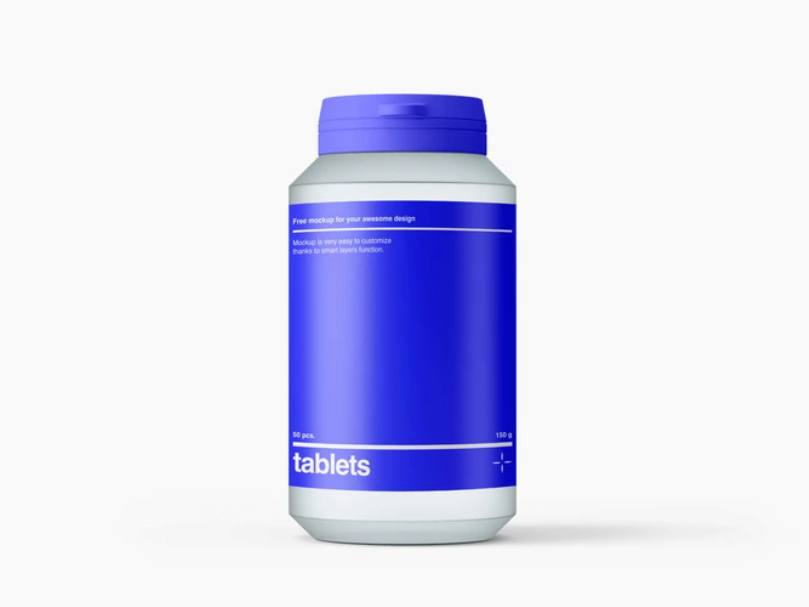 Pill Jar Mockup for Pharmaceutical Packaging Presentation