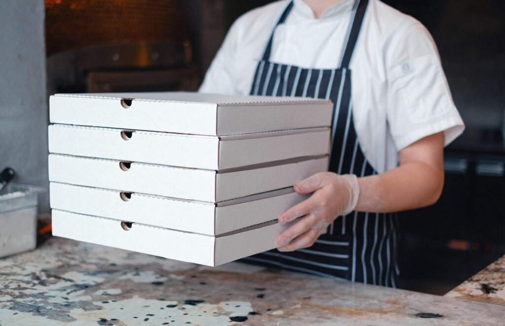 Pizza Box Mockup Realistic Food Packaging Presentation