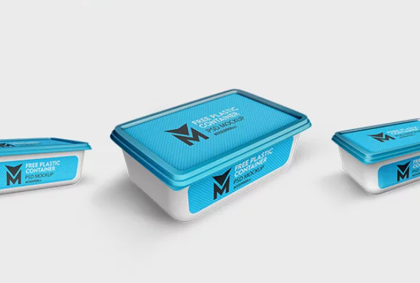 Plastic container PSD Mockup