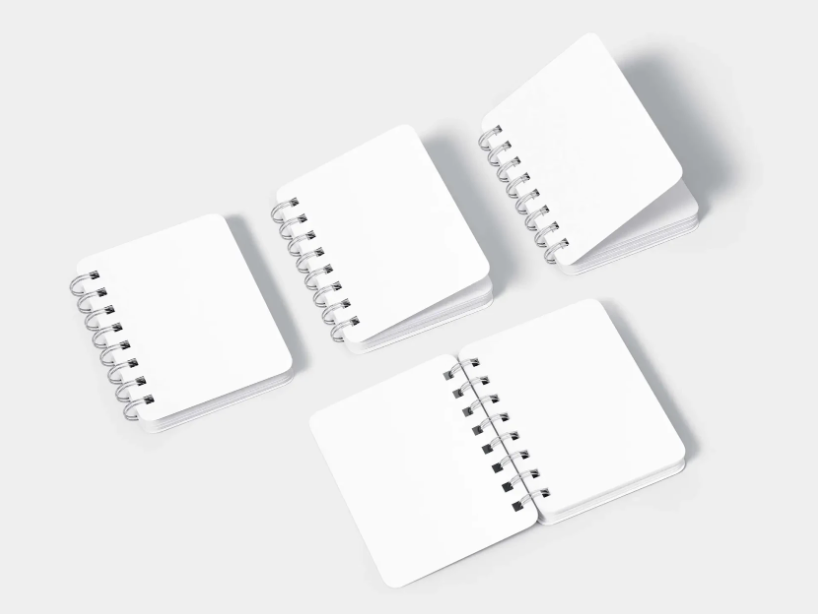 Spiral Hardcover notepads Mockup