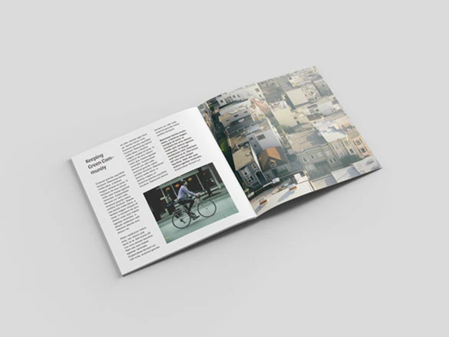 Square Magazine Mockup Template